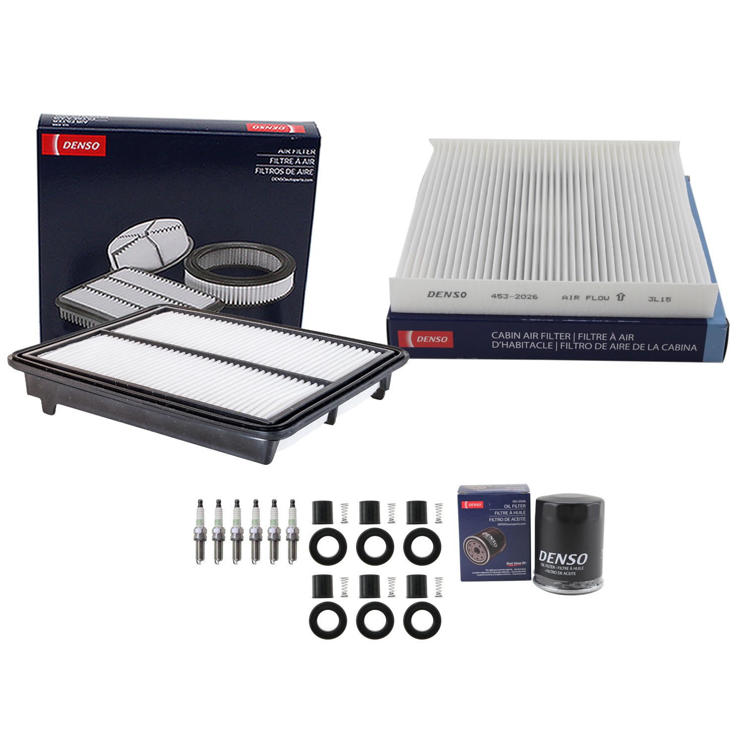 Denso Tune Up Kit NGK 6 Spark Plugs  Boots Kit for Accord Crosstour TL TSX V6