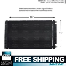 CLIMAPARTS CNFP1120 A/C Universal Condenser Parallel Flow 11 x 20 O-ring #6 #8