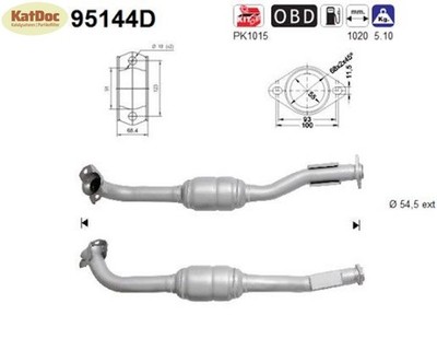  Katalysator für Toyota Hiace/Hilux, 2.5 D-4D, 4WD, 65/70/75kW, Euro 4