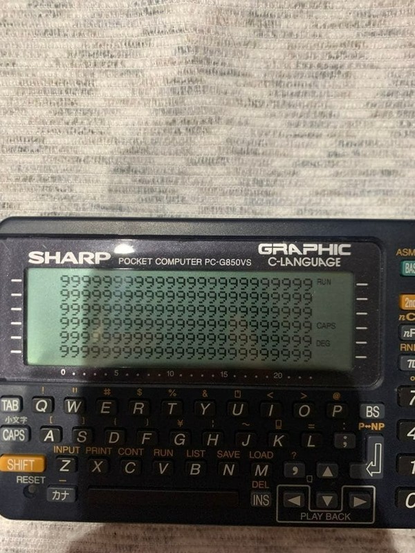Sharp PC-G850VS Pocket Computer PC Function Calculator Tatsted Working Used t66