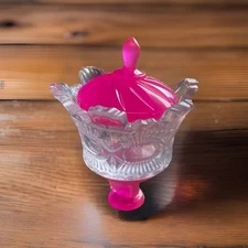 Glow In the Dark (lid and base glow) Large Exquisite Candy Dish Resin Sculpture