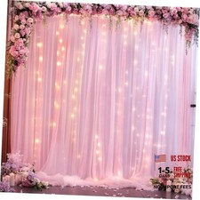 10ft x 10ft Tulle Photo 10ft x 10ft 5ft W x 10ft H , 2 panels Pink