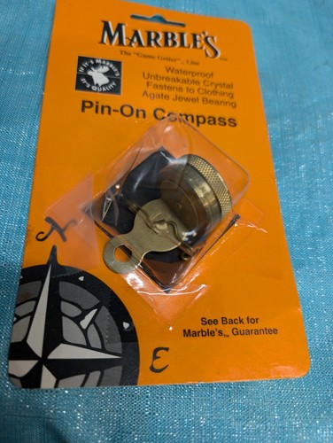 Vintage Marble Arms Gladstone MI BRASS COMPASS In The Package. USA - 第 2/7 張圖片