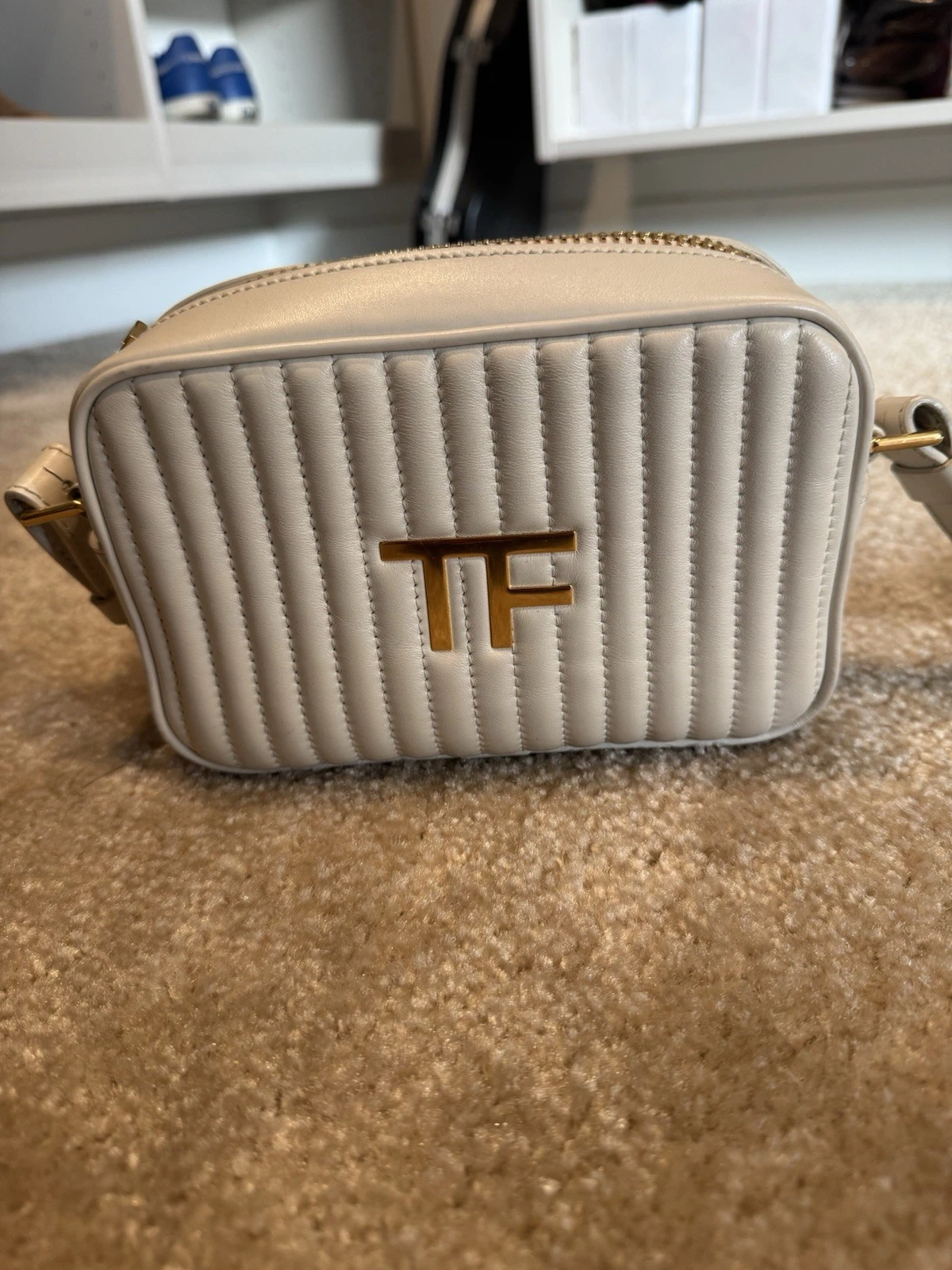 Tom Ford — Tom Ford White Purse with gold accents
