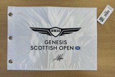 Collin Morikawa Hand Signed Scottish Open Flag With COA