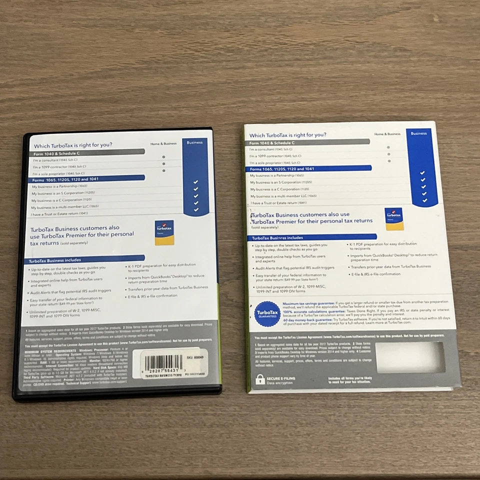 Intuit TurboTax Business 2018 Partnership Corp. LLC Trust Estate CD - Image 4 of 4