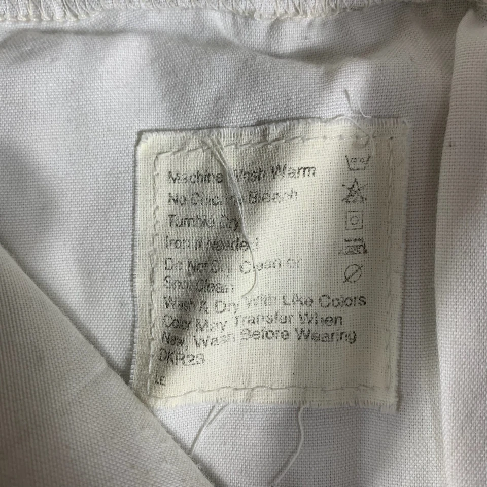 VTG Dockers Pants Mens 32x30 Beige Pleated Chino Twill 90s USA Trouser Slacks - Image 4 of 4