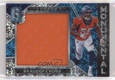 2018 Spectra Monumental Memorabilia Neon Blue Prizm 22/99 Bradley Chubb #30 8k4