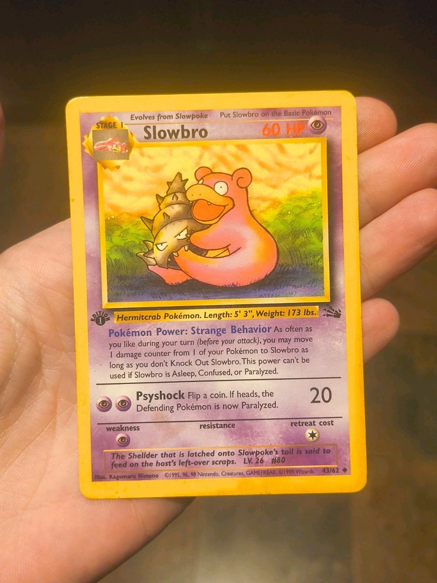SLOWBRO Pokemon 1st Edition Fossil 43/62 1999 | eBay