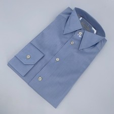 Eton Dress Shirt Mens S 15 - 38 Blue Slim Fit Business Formal Collar Button Up