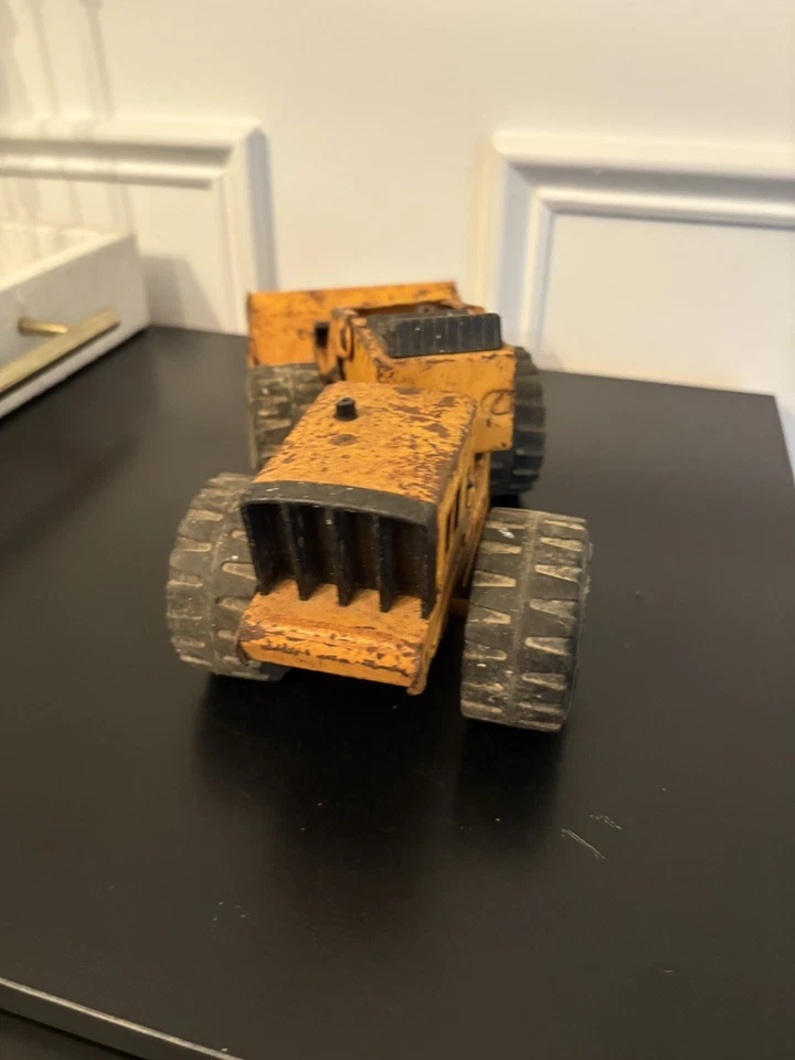 1960s Vintage Metal Tonka Front End Loader Yellow Black - Image 3 of 3
