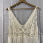 Vtg Slip Dress 42 Bridal Fairycore Cottagecore Grunge Lace Ivory Lingerie Sexy