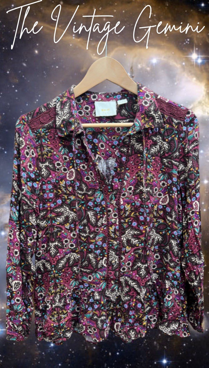 Maeve by Anthropologie Janie Floral Print Peasant Blouse Women Size 6