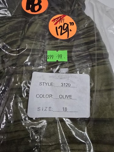 Susanna Olive 2-Piece Satin Formal Jacket & Skirt Set Size 18 MPN 3120