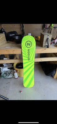 Nidecker Snowboard Yellow Green Black White 2x4 Binding Mount Pattern