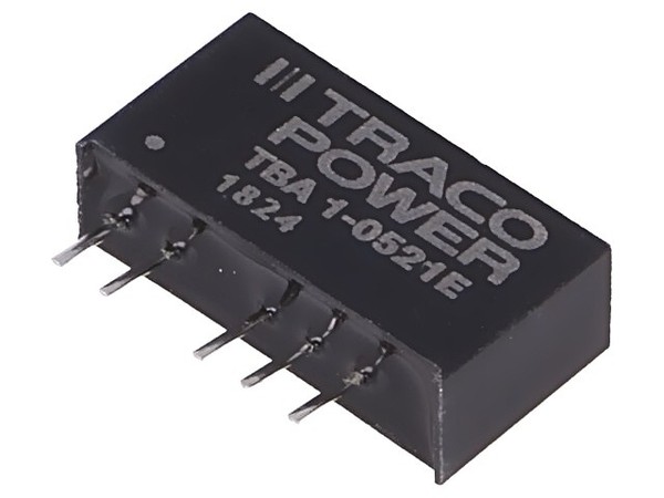 Tba 1-0521E Wandler: Dc/Dc 1W Ueing: 4,5-5,5VDC Uausg: 5VDC Uausg2: -5VDC Traco-image