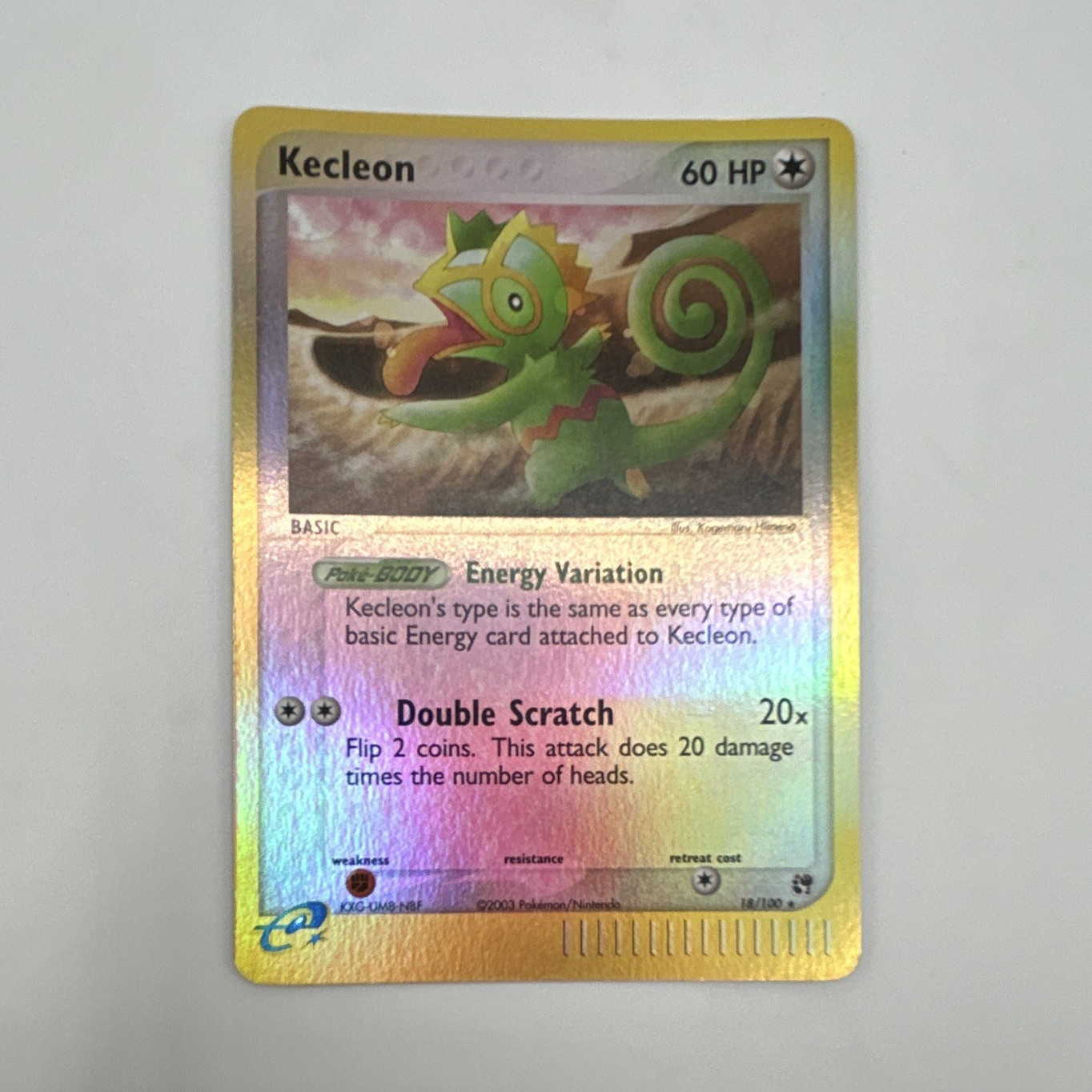 Pokémon TCG Kecleon 18/100 Sandstorm Reverse Holo Rare 60 HP English Basic