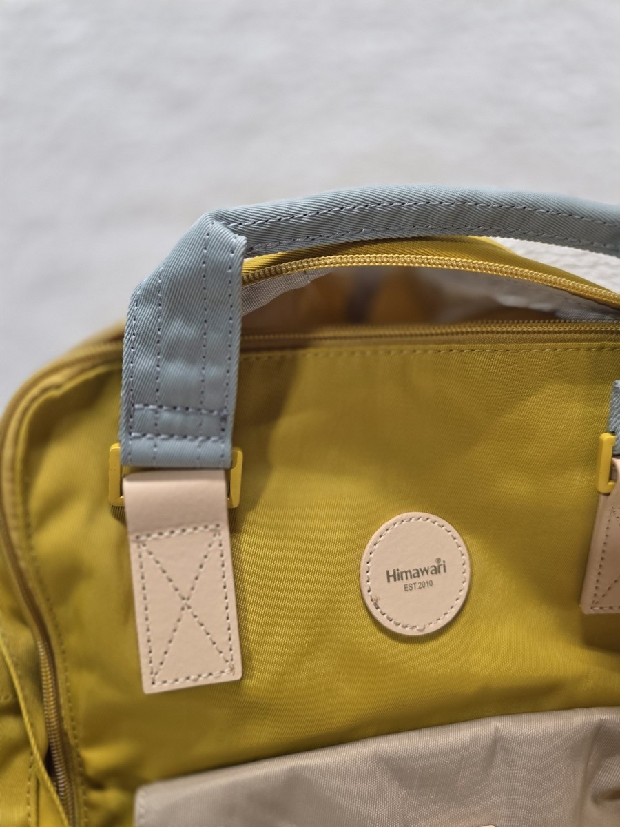 Himawari Waterproof Canvas Mustard Yellow Backpack Laptop Bag | eBay
