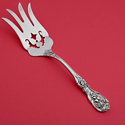 RARE Sterling REED & BARTON Pierced Chipped Beef Fork FRANCIS I No Mono