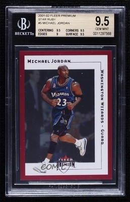 2001 Fleer Premium Star Rubies 69/100 Michael Jordan BGS 9.5 GEM MINT HOF 04b0