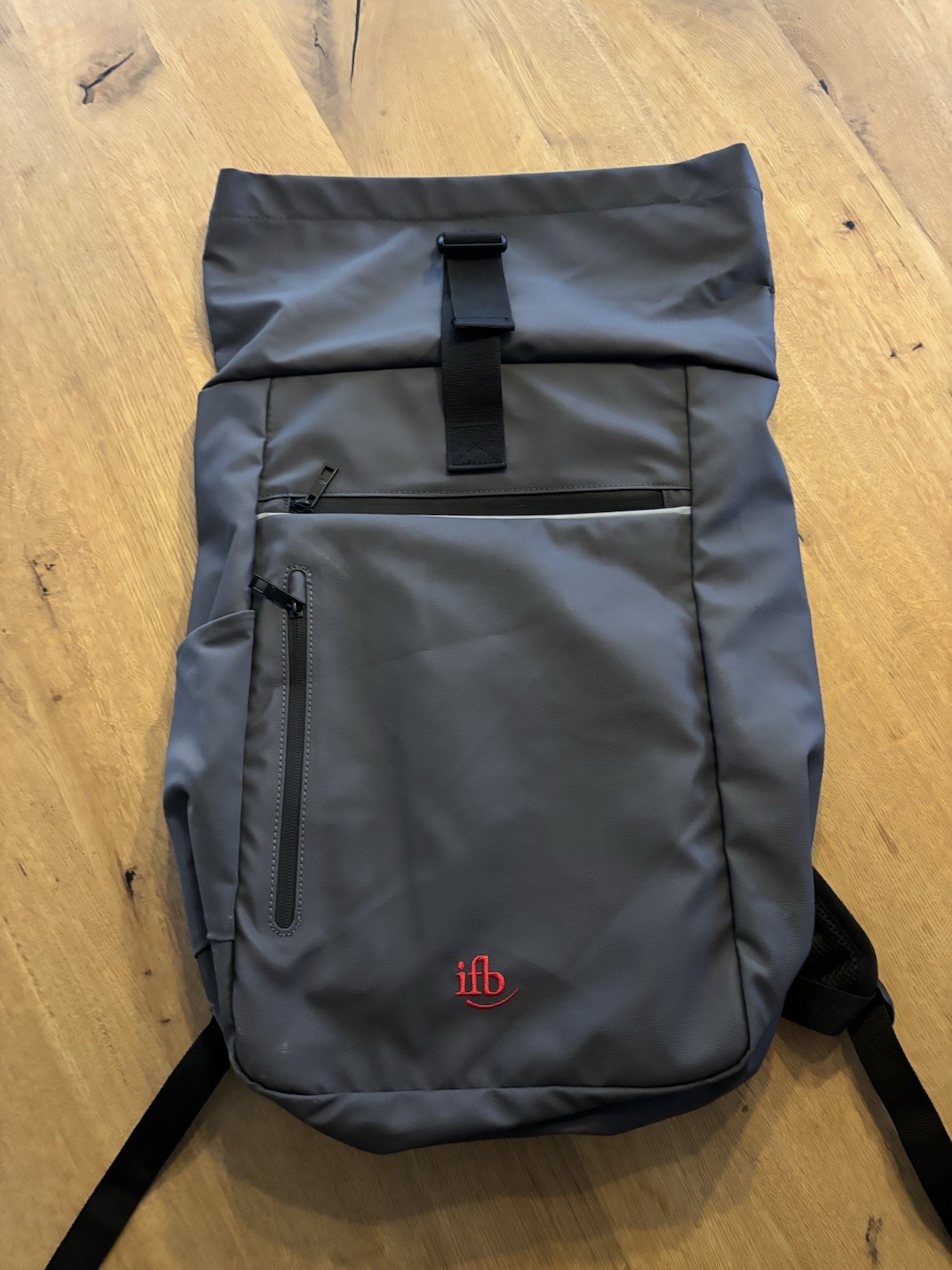 Roll Top Mochila de Negocios Mochila para Portátil Mochila con Ruedas Exterior | Gris | NUEVO