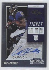 2018 Panini Contenders Playoff Ticket 23/99 Gus Edwards #294 Auto d4k