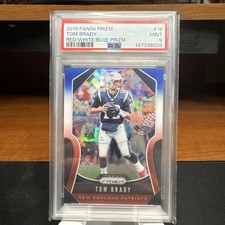 2019 Panini Prizm Tom Brady #18 Red White Blue Prizm PSA 9