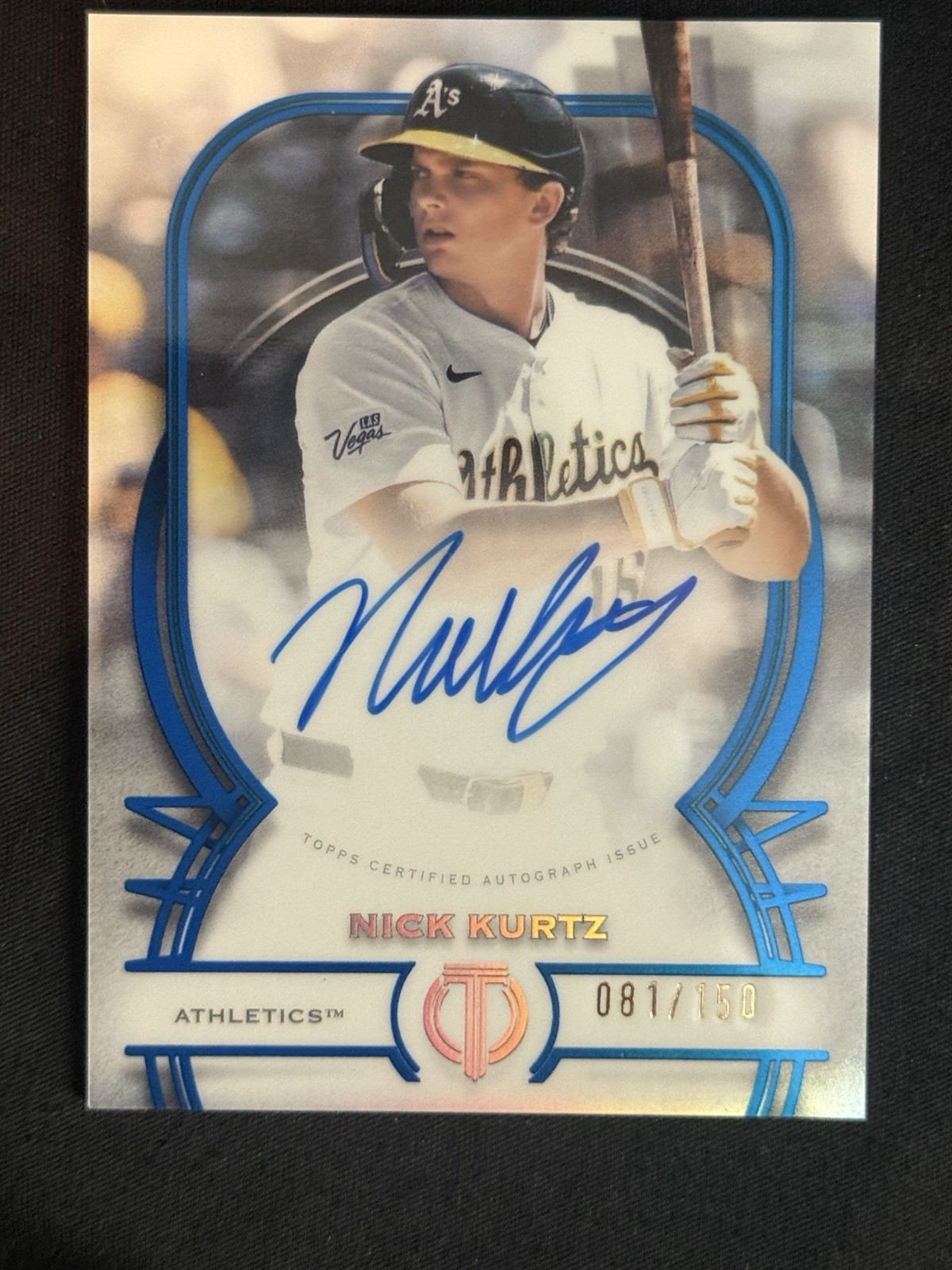 2026 Topps Tribute-Nick Kurtz TA-NK Tribute Autograph Card Auto Blue 081/150