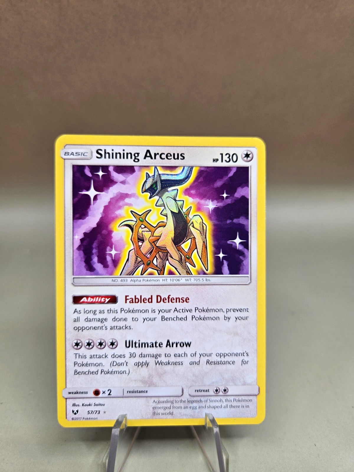 Shining Arceus Shining Legends Holo 57/73 130 HP English