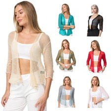 Damen Sommer Bolero Brautstola leichter Trans...