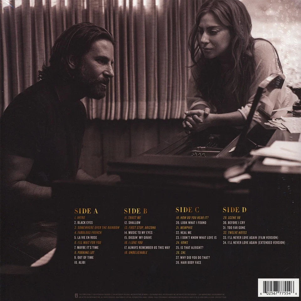Lady Gaga & Bradley Cooper - OST A Star Is Bo (Vinyl 2LP - 2018 - EU - Original) - Bild 2 von 2