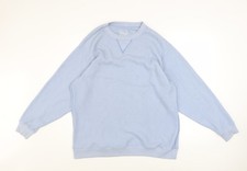 Aerie Unisex Blue M Pullover Waffle Knit Sweatshirt Crew Neck