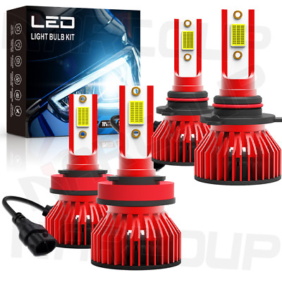 Nartoup Combo H11 9005 LED Headlights High Low Beam Bulb 6000K Xenon White