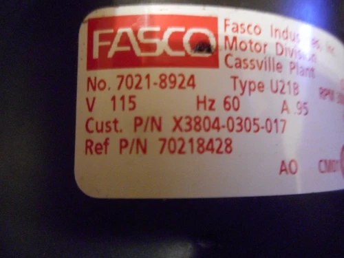 FASCO 7021-8924 Draft Inducer Blower Motor Assembly 7021-8428 / 70218428