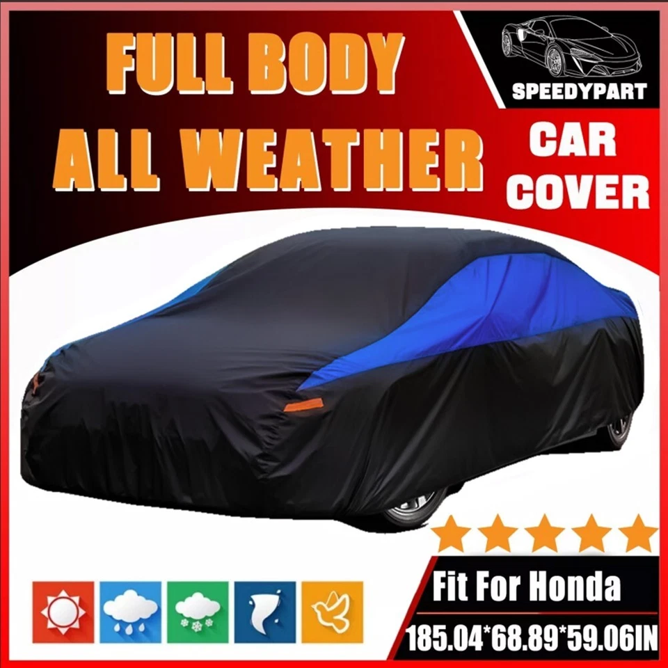 For Honda Civic Full Car Cover Outdoor All Weather Dust UV Resistant Protection - Image 2 of 4