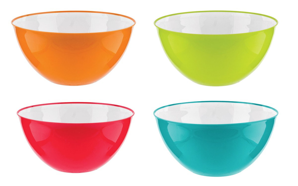 Large Bowl Serving Mixing Colouful Salad Fruit Baking Cooking Kitchen 25cm  Bowls - Main Image