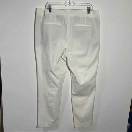 Talbots Stretch Twill Straight Leg Pants In White Size 16 - Picture 6 of 12