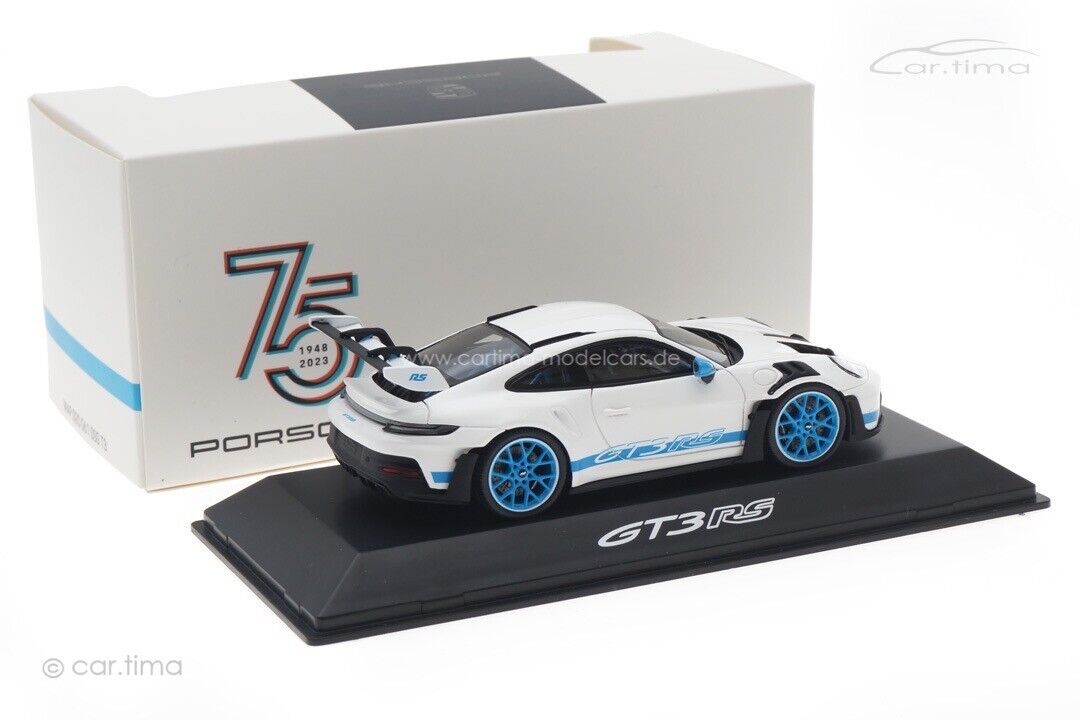 Porsche 911 (992) GT3 RS Weiß/blau IAA 2023 Spark 1:43 Porsche 911 (992) GT3 RS Weiß/blau IAA 2023 Spark 1:43