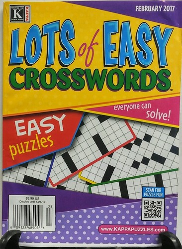Kappa Lots Of Easy Crosswords February 2017 Easy Puzzles FREE SHIPPING 