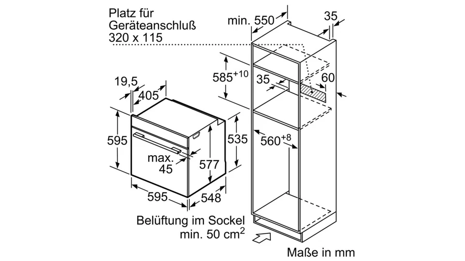 Bosch HMG636BS1 Serie 8 Multifunktions - Backofen mit Mikrowelle - Bild 4 von 4