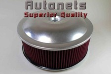 14x5 Spun Aluminum Air Cleaner Recessed Base Chevy Ford Mopar Sbc Bbc Single