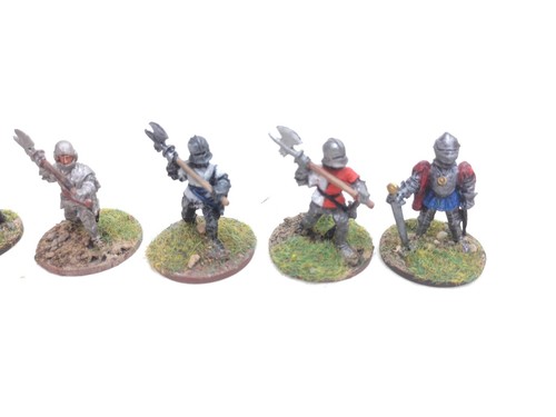 Metal Miniatures 28mm Foot Knights Painted X6 Foundry?. Men At Arms - Picture 3 of 7