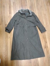 Fs Rainwear 16 Brown Full Length Lined Raincoat W/removable Hood