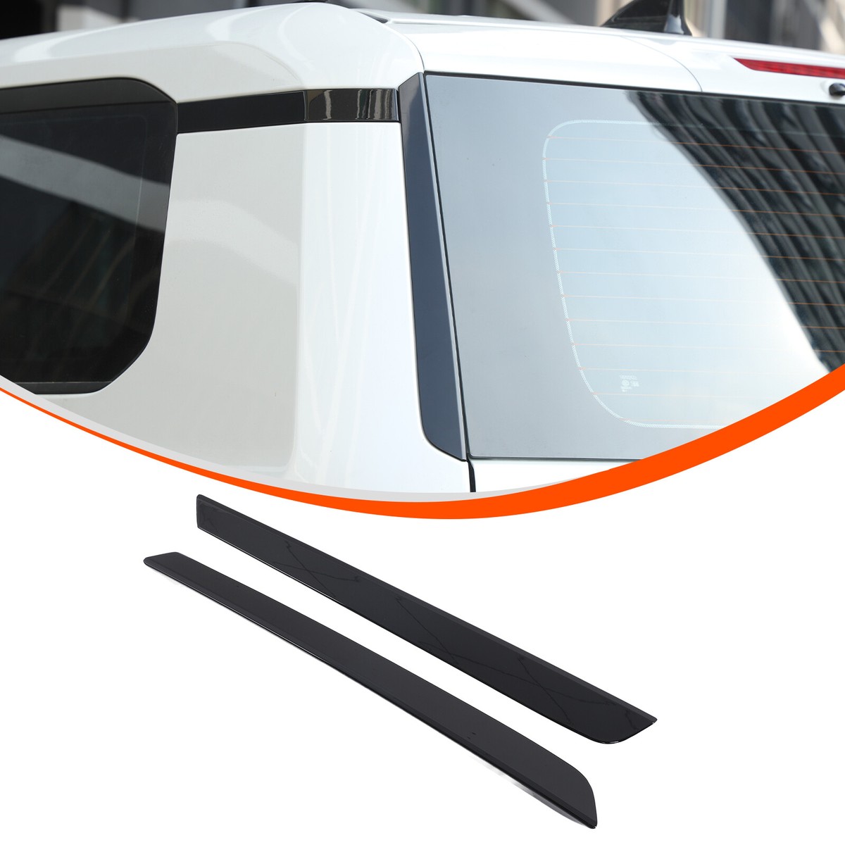 TOYOTA ブラックウィング 76876-48060 ABS Gloss Black Rear Window Side Trims Replacement For Toyota Land