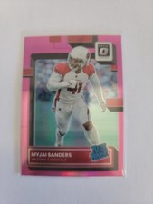 2022 Panini Donruss Optic Football MYJAI SANDERS PINK PRIZM-11