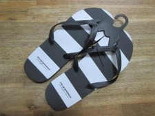 Prison Style Striped Zehentreter Sandale Badelatsche Sandal Beach Shoe Biker