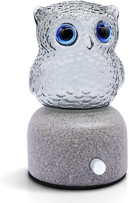 DAROMA Handcrafted Pottery Stone & Glass Essential Oil Diffuser, Owl Portable Wa