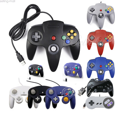 USB N64 Wired NES/2.4G Gamecube Controller Gamepad for PC Mac Window