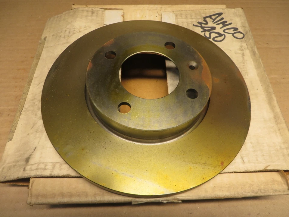 VW AUDI 2 ROTORES DE FRENO DELANTEROS #141095# 3450 NOS SIN USAR 2 PIEZAS 1 con óxido 1 limpio Foto 4 de 4