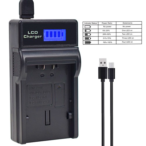 USB LCD Battery Charger for HITACHI DVD CAM DZBX35A DZACS3 DZBX31A
